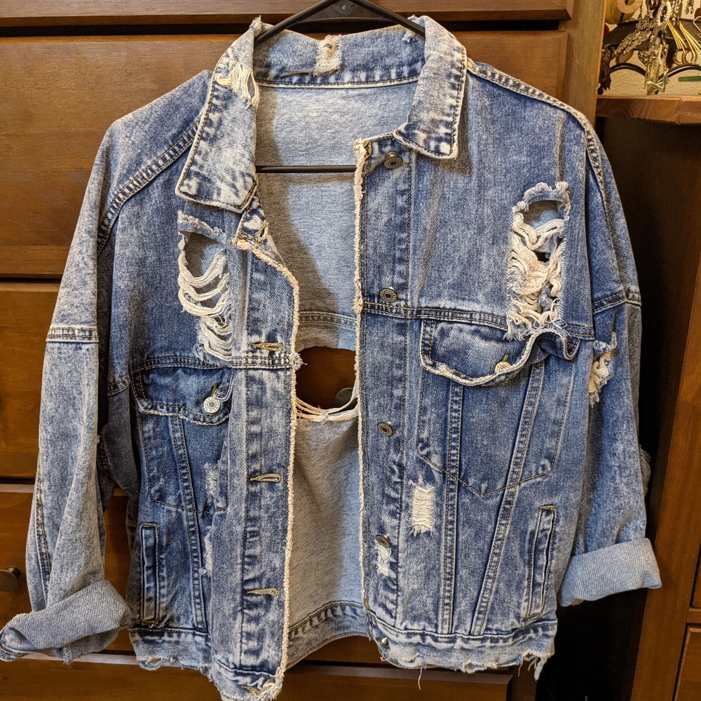 Distressed Jean Jacket